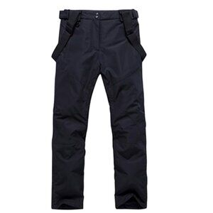 YEEFINE Men's Ski Suits Waterproof Winter Snowsuit Snow Snowboard Pants Black M